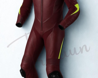 Handmade Cowhide Leather Motorbike Suit: Custom Fit, CE Armored