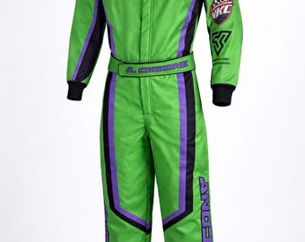 Custom Go-Kart Racing Suit: CIK/FIA Level 2 Certified, Logo Print