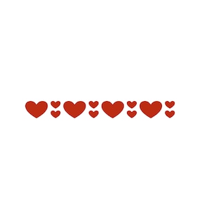 Iron-on image hearts in your desired color or glitter flex foil - application for ironing on - plotter image heart