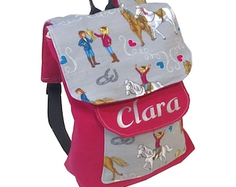 Kindergarten Rucksack Bibi und Tina (personalisierbar) - mit Wunschnamen Kinderrucksack - Tasche für Mädchen