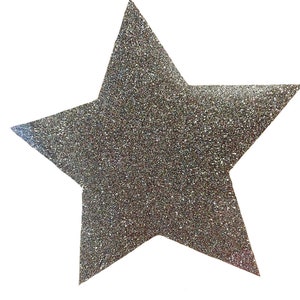 Mega glitterster opstrijktransfer in gewenste kleur ca. 15 x 15 cm