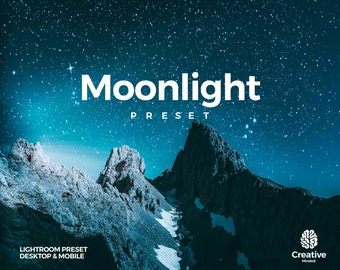 Moonlight Pack Lightroom Presets Film Aesthetic Pack, Lightroom Desktop & Lightroom Mobile, for Photographer, Traveller, Blogger, Influencer