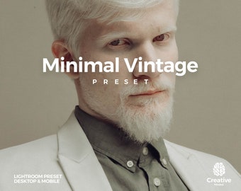 Minimal Vintage Pack Lightroom Presets Film Aesthetic Pack, Lightroom Desktop & Lightroom Mobile, for Photographer, Influencer