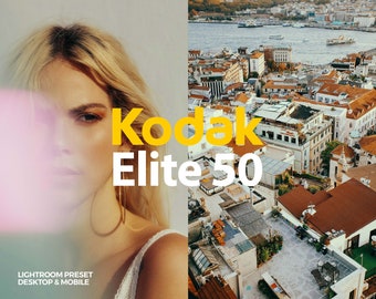 7 Kodak Elite 50 Pack Lightroom Presets Film Aesthetic Pack for Desktop & Mobile for Influencers, Bloggers or Photographers