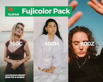 12 Fujifilm Fujicolor pro pack 160C 400H 800Z Lightroom Presets Film Aesthetic Pack, Lightroom Desktop & Lightroom mobile, Photographer
