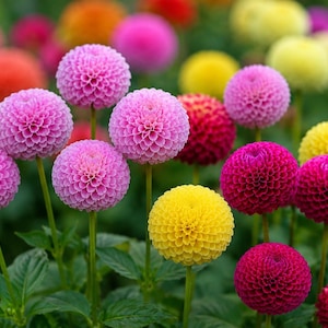Pompon Chrysanthemum Mixed Color Seeds, Snowball Mum Flower Planting (100 Seeds)