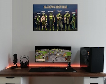 Runescape Poster RS Wall Poster Old School Runescape Cadeau voor hem / haar