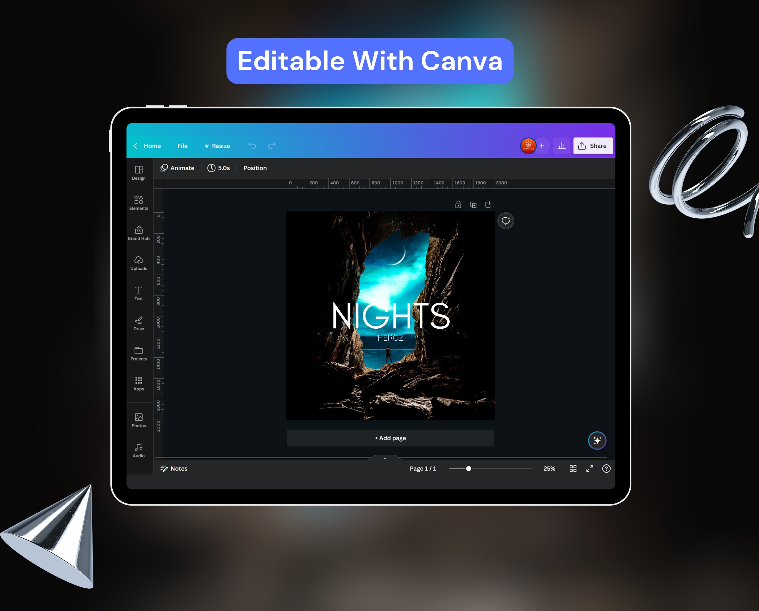 Editable Song Cover Template Canva Template DIY Flyer Album Music Editable Song Cover Template Canva Template DIY Flyer Album Music