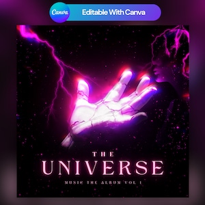 Canva Track Cover, Album Cover Art Editable Song Cover Template, Canva Template, DIY Flyer, Album music cover, Social Media, Event Cover
