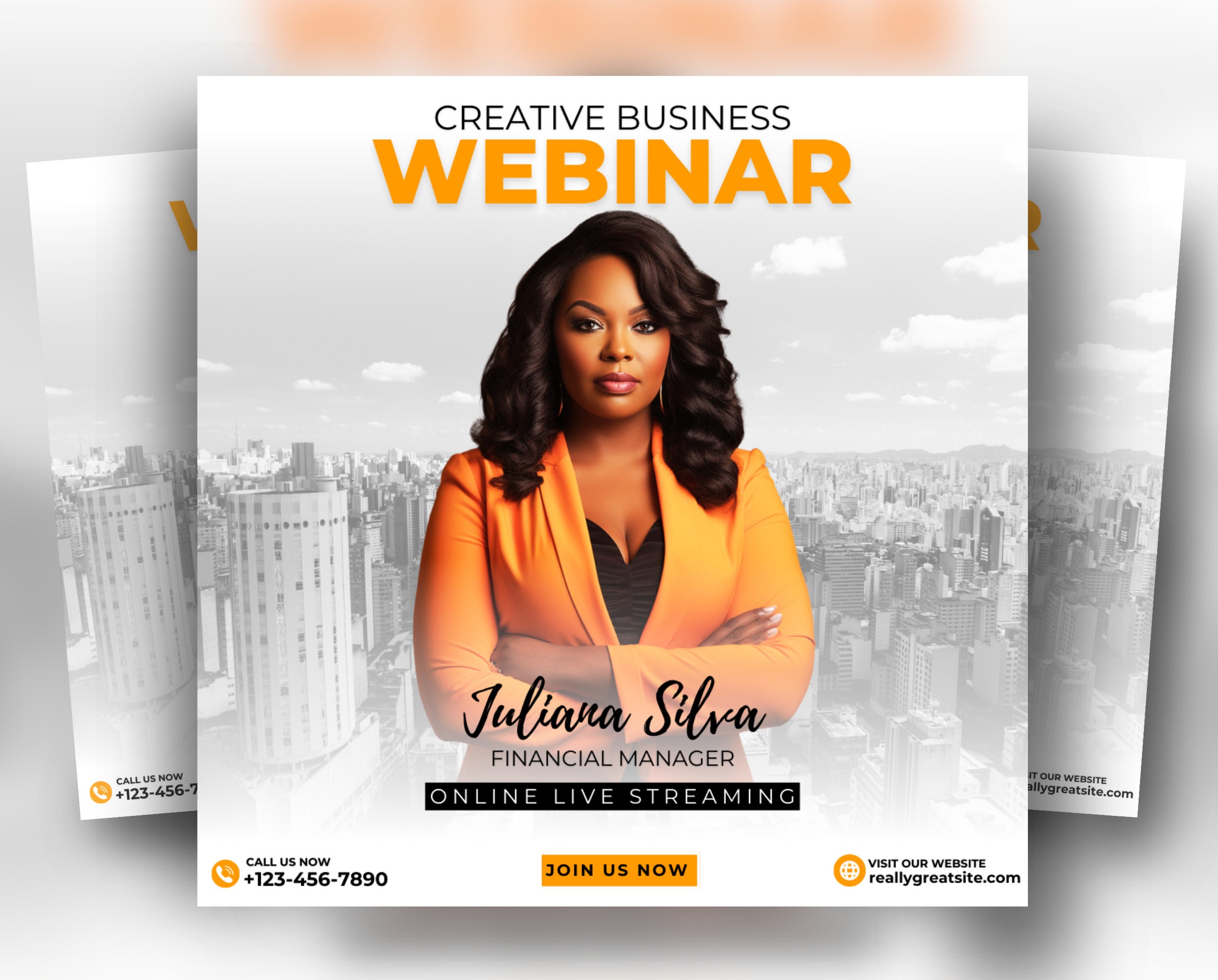 Webinar Flyer, Webinar Instagram Post, Canva Template, DIY Flyer