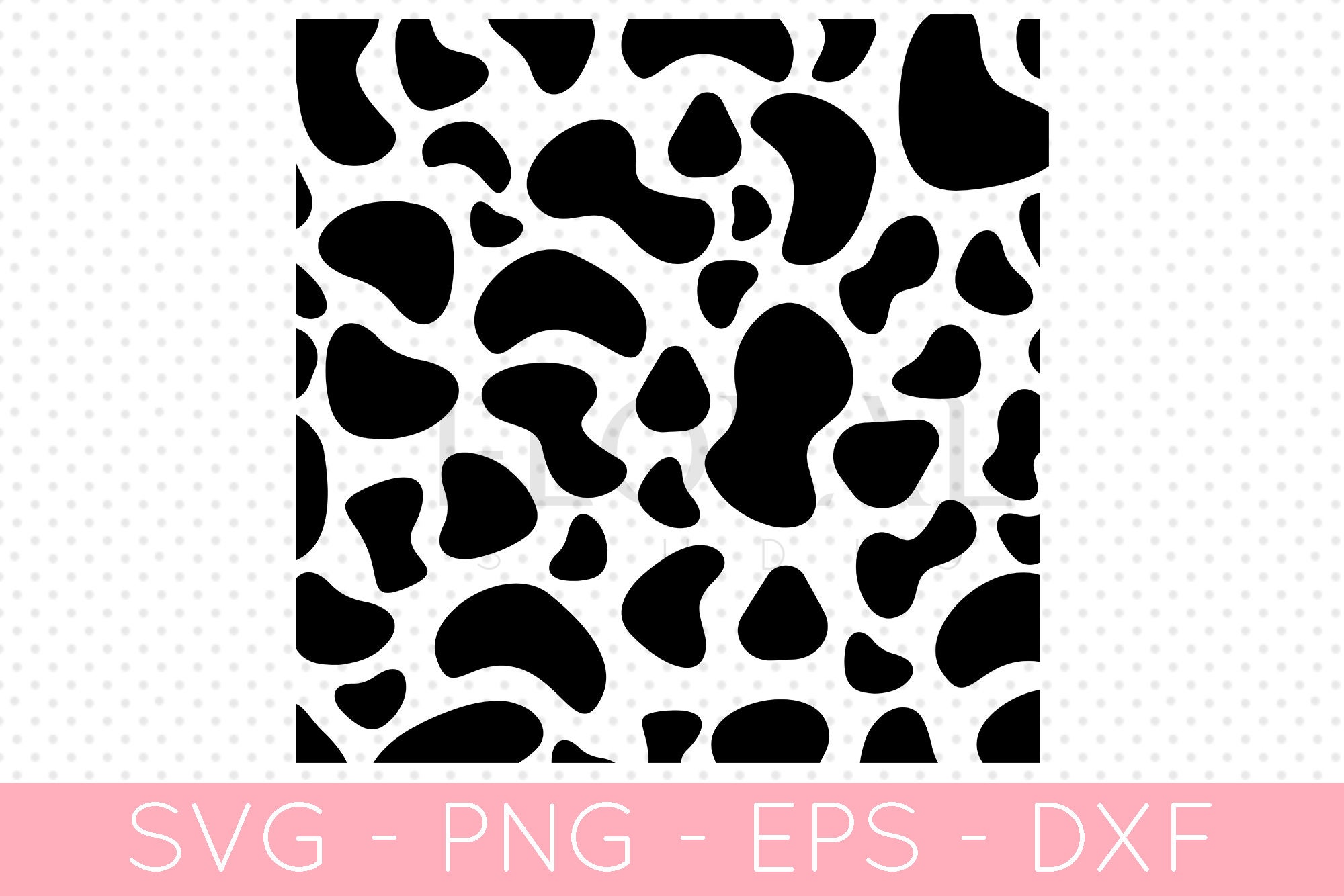 Kuh Muster Svg Png Eps Dxf Kuh Print Svg Animal Print Svg | Etsy