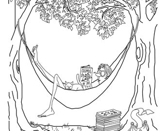 Witch Coloring Page Etsy