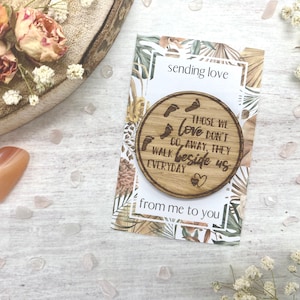 Wooden Footprints Token, Pocket Hug Token, Sorry For Your Loss, Letterbox Gift, Token Gesture