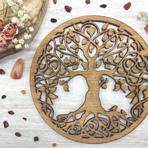 Tree of Life Wooden Wall Hanging | Wall Art | Celtic Symbols | Wooden Engraving | Laser Cut Tree of Life