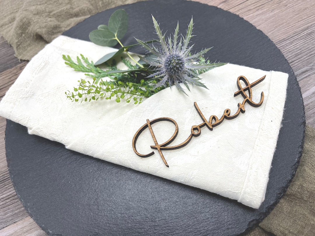 Personalised Place Names, Wooden Laser Cut Table Names, Rustic Wedding, Wooden Favours, Wooden
