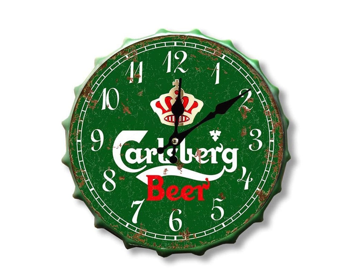 BOTTLE TOP CLOCKS Large Range 30cm Metal Vintage Man Cave Gift Etsy