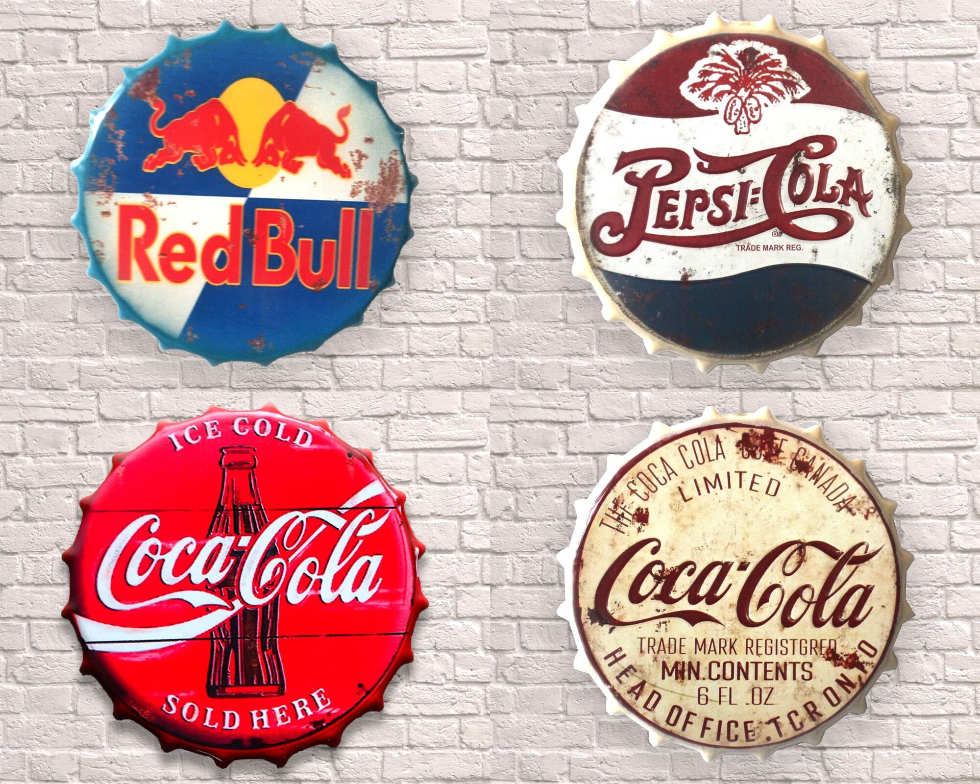 BOTTLE TOP 40cm Wall Hanging Sign Retro Vintage Pop Mixers Etsy