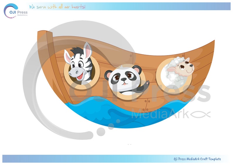 Noah's Ark DIY Paper Plate Craft Printable - Etsy