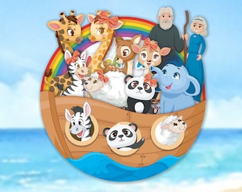 Noah's Ark DIY Paper Plate Craft Printable