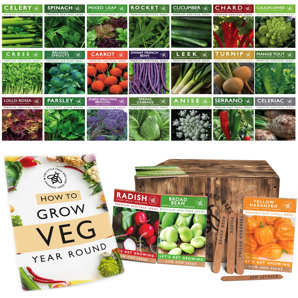 Vegetable Seeds for Gardening, 25 Heirloom Seed Varieties Included in