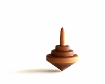 Tiny olive wood spinning tops, tops in different shapes, mini spin tops, wooden spinning tops, olive wood toys, by josef woodturner