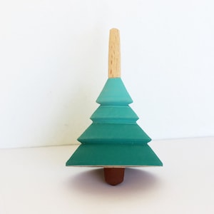 Handmade tree shaped wooden spin top, Wooden fidget top, Spinning top, Party favor idea, Party bag, Christening favor, vintage style toy