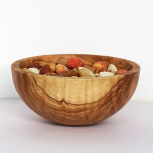 Handmade olive wood bowl, small wooden bowl, wooden snack bowl, wooden Dipping Bowl, nuts bowl, modern rustic bowl, by Josef woodturner
