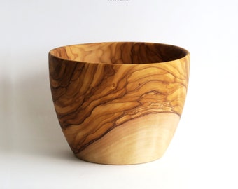 Handmade olive wood bowl, wooden bowl, wooden snack bowl, wooden Deep Bowl, breakfast bowl, modern rustic bowl, by Josef woodturner