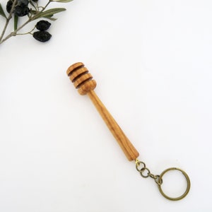 Honey lovers gift, keychain honey spoon, handmade honey spoon key chain, wooden honey dipper keychain, bee keepers gift by josef wood turner image 5