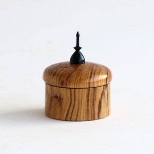 Handmade tiny olive wood jewelry box, small wooden ring box, Tiny Ring Box, Wooden Ring Holder, Keepsake Wooden Box,  by Josef woodturner