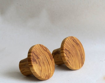 Olive Wood Cabinet Knob, Drawer Pull, Wood Handle, Dresser knobs, rustic doorknob, round modern rustic wood knob, Dresser Knob Pulls Handle