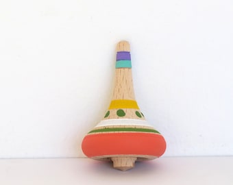 Handmade uniquely shaped wooden spin top, Wooden fidget top, Spinning top, Party favor idea, Party bag, Christening favor, vintage style toy