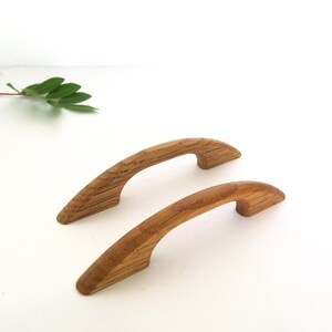 Oak Wood Cabinet Handles, Handmade Wooden Drawer Pulls