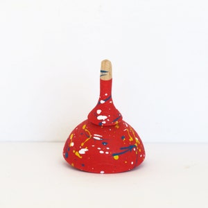 Handmade splashed wooden spin top, Wooden fidget top, Spinning top, Party favor idea, Party bag, Christening favor, vintage style toy
