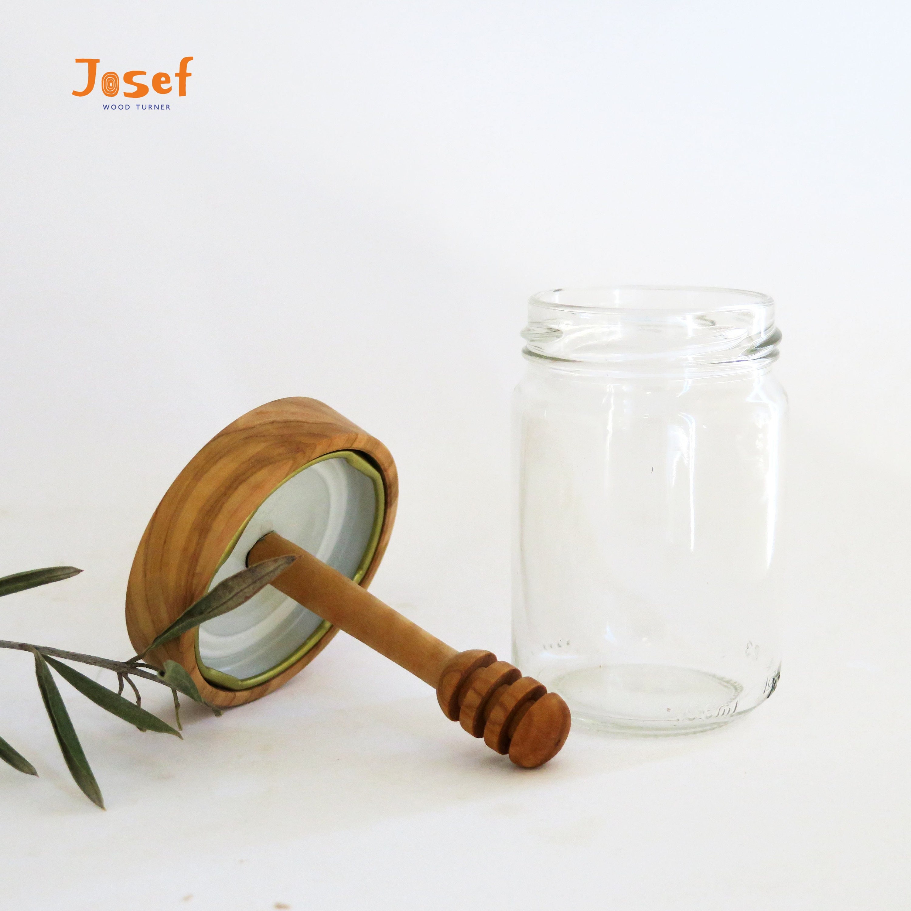Japanese-style Wooden Lid Glass Jar Sealed Jam Honey Bottle Large-capacity  Coffee Tea Jar Glass Container Household Sub-bottling