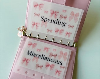 A7 Matte Vellum Bow Cash Stuffing Envelopes for Budgeting