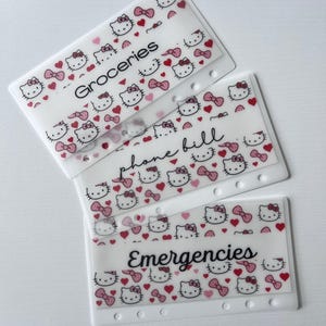 Vellum * Niedliche Hello Kitty Bargeld Umschläge für Budgetierung und Ersparnisse - Passend für A6 Binder