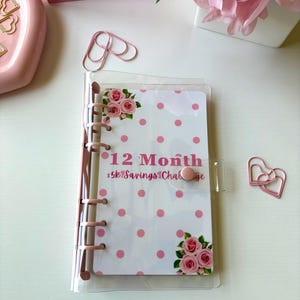 12 Monate 5k Sparchallenge mit Pink Sammelmappe