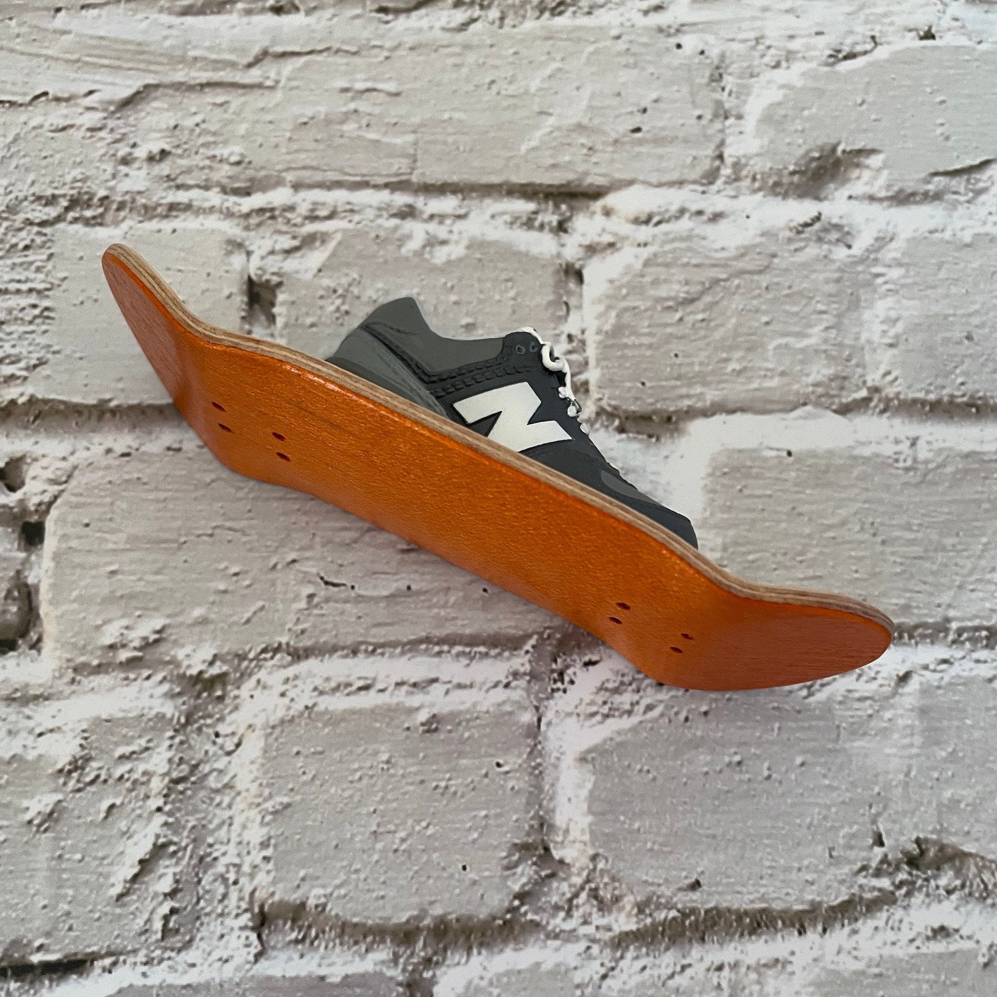 Tabla de fingerboard naranja de madera. Finger Skateboard Etsy España