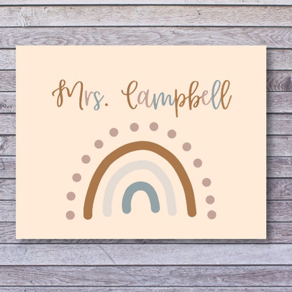 Custom Digital Download Teacher Name Sign Printable Custom - Etsy