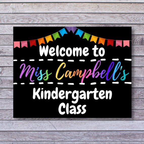 Custom Digital Download Teacher Name Sign Printable Custom | Etsy