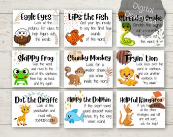 Boho Reading Strategies Posters