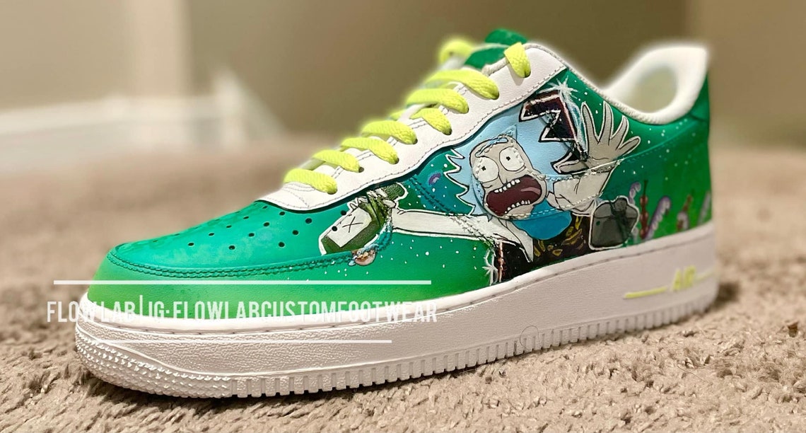 Custom Af-1s in Green - Etsy