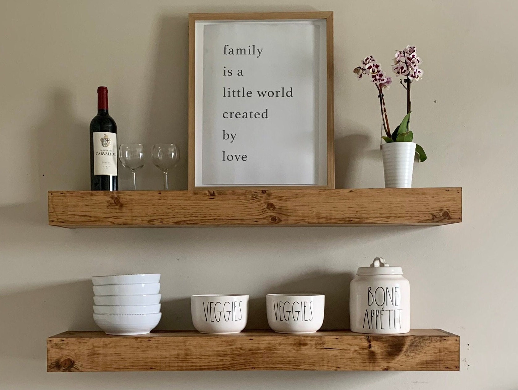Floating shelves thick wood deals