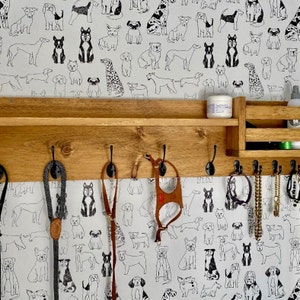 Entryway Mail Organizer with Hooks and Shelf | Coat Rack | Key Holder
