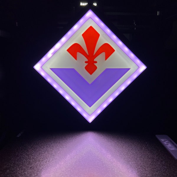 Night Light Lampada led Scudetto della Fiorentina