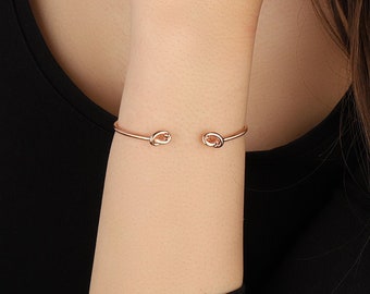 Curved Silver Bracelet, Minimalist Bracelet, Sterling Silver Bracelet, Minimalist Jewelry, Modern Jewelry, Stacking Bracelet, Curved