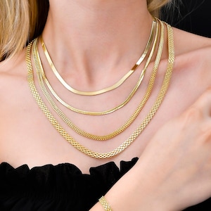 14K Real Solid Gold Bismarck Chain Bracelet, Bismark bracelet, 10k gold Bismark Bracelet, Mothers Day Gift, Forse Bismarck Chain 14K Real