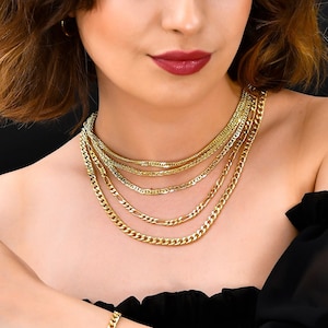 本物の 14K ゴールド フィガロ 2 mm チェーン、軽量 14kt 本物の 14K ゴールド フィガロ 2 mm チェーン、軽量 14kt