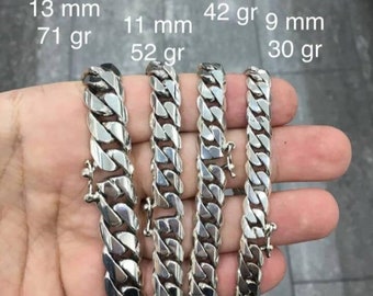 男性用チャンキーシルバーブレスレット - 男性用シルバーブレスレット